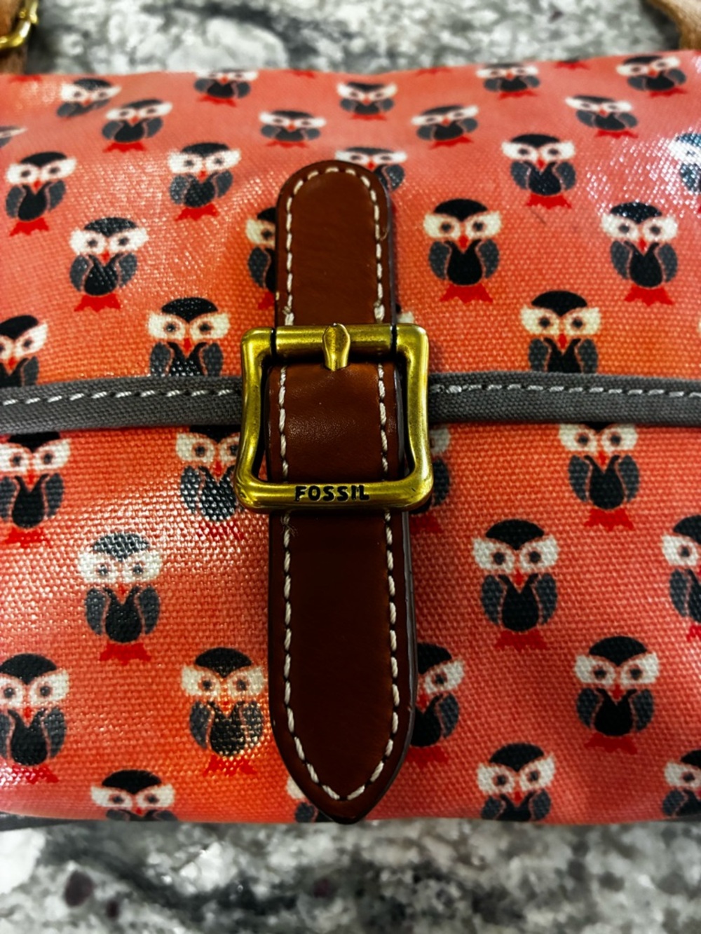 Fossil Owl Print Crossbody - Picture 13 of 15
